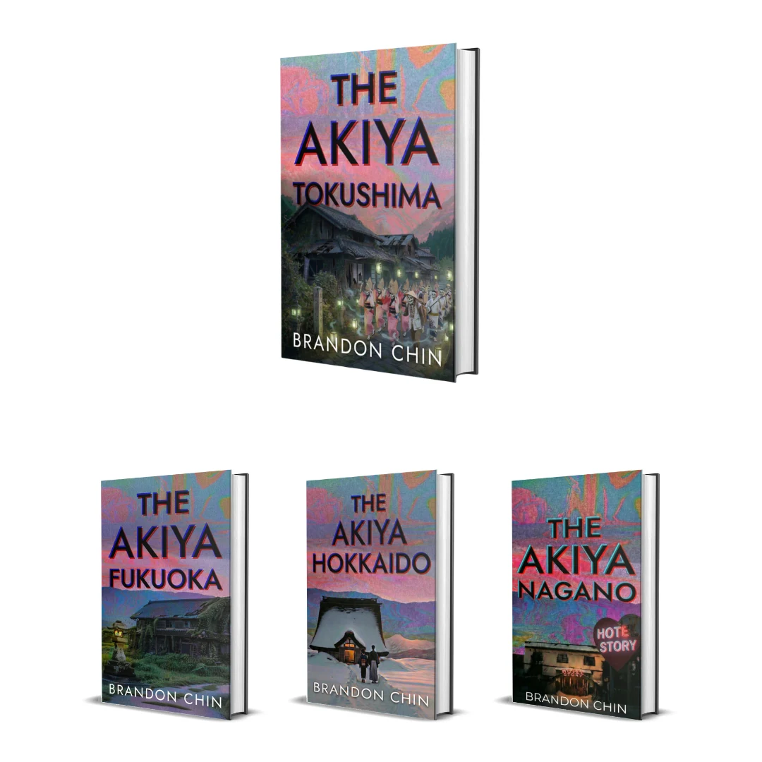 All four Akiya paperbacks including Tokushima